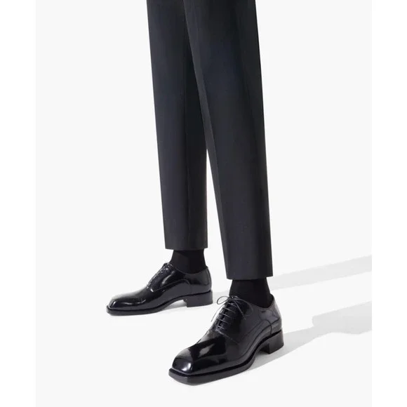 Christian Louboutin Capitano Flat Black Lace Up Tie Oxford Dress Loafer 41 8